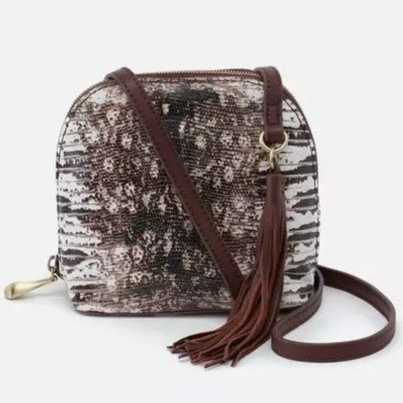 NWT New Hobo Nash CrossbodyLizard Print Leather Retired Rare